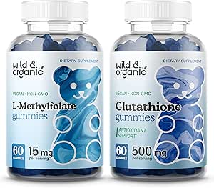 Wild &amp; Organic L-Methylfolate Gummies &amp; L-Glutathione Gummies