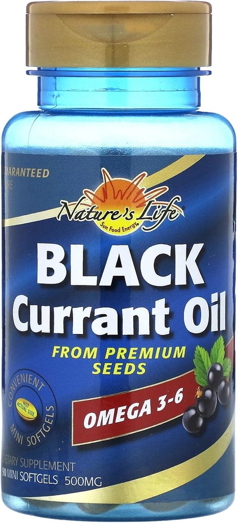 Salud del suplemento dietético del Sol, Currante Negro, 500 mg, 90 geles blandos