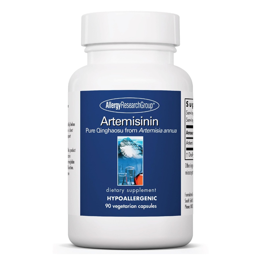 Grupo de Investigación de Alergia Suplemento Artemisininina - Extracto puro de madera dulce Artemisinina cápsulas para adultos, Immune natural con 200 mg, Asistencia sanitaria digestiva - 90 cápsulas vegetarianas