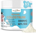 Bovine Colostrum Suplemento Polvo: Pure Whole Bovine Colostrum Rich in Immunoglobulins and Nutrients for Immune Support and Gut Health, Easy to Mix in Water or Smoothies