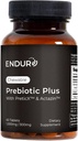 Endurance Products ENDUR Prebiotic Plus with Actazin & PreticX Complex, Helps You Feel Light, Comfortable & Confident Every Day, Gluten Free, 60 Tablets