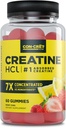 CON-CRET Creatine HCl Gummies for Men &amp; Women ← Muscle, Cognitive, Cellular Energy Support TEN NO Bloating or Cramps ANTE USA Made TEN Berry Zing (60 Count)