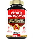 11 in 1 Citrus Bergamot Suplemento 1000mg con Black Chokeberry, Berberine HCl &amp; Más - 90 cápsulas - Apoyo a la salud del corazón, sistema inmunológico, producción de energía