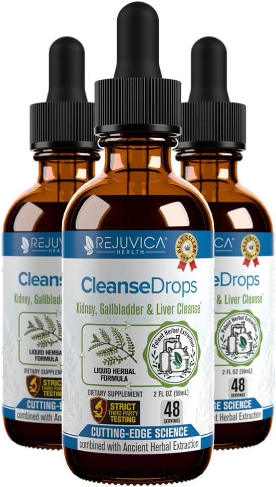 Cleanse Drops - Advanced Kidney & Gallbladder Cleanse Support Supplement - Liquid Delivery for Better Absorption - Chanca Piedra Usado en Amazonian Rainforest