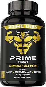 Prime Labs Tongkat Ali for Men - Plus Organic Black Maca Root and Tribulus Terrestris - Performance, Vitality, Energy - 60 Count