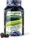 Ashwagandha Gummies, High Potency Ashwagandha Root Extract with Magnesium Glycinate, Melatonin, B6, Valerian Root, GABA, Passion flower for Men and Women. 60 Count 30 servings by myVidaPure