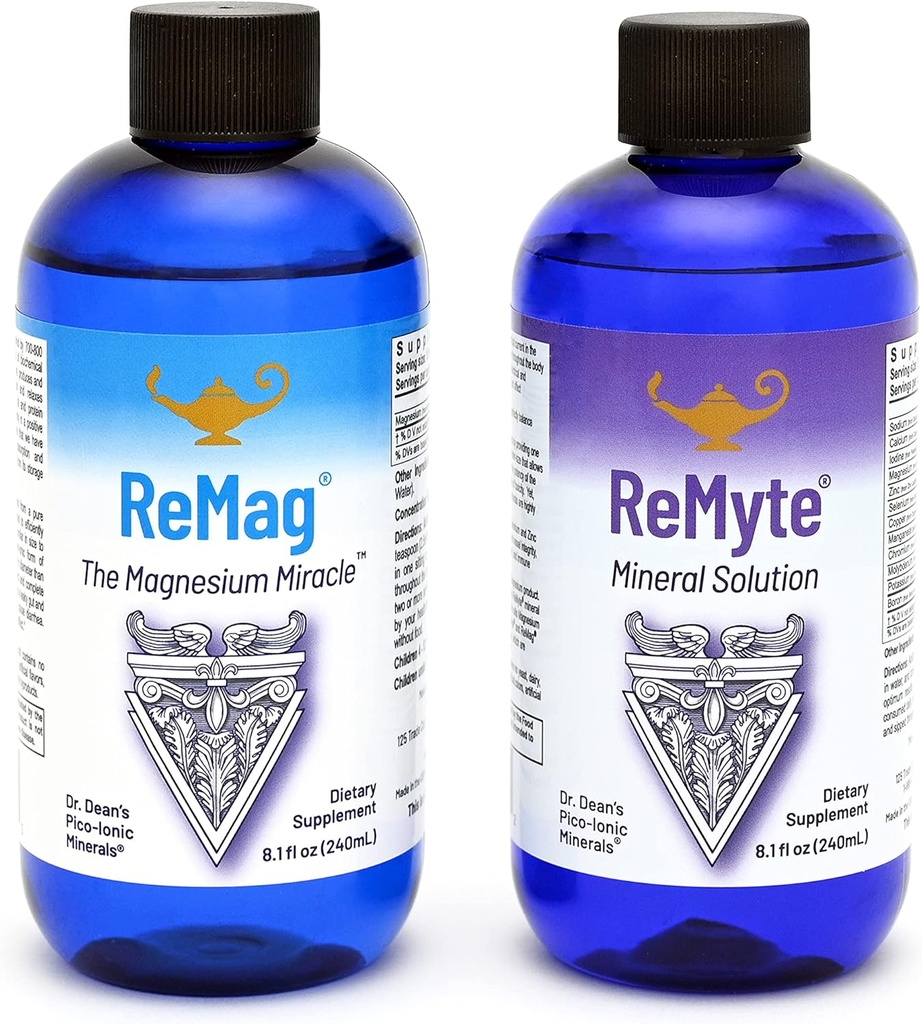 RnA ReSet ReMag &amp; ReMyte – Líquido Magnesio y Multi-Mineral Suplemento Bundle, 8.1 Fl Oz Cada (2-Pack)