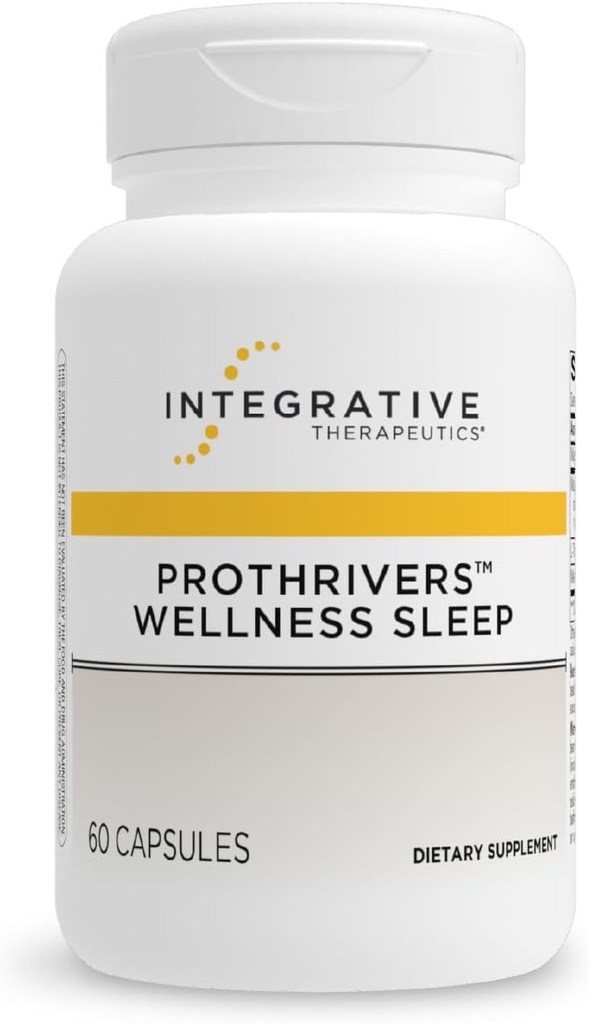 Terapéutica Integrativa ProThrivers Wellness Sleep - Suplemento de Apoyo al sueño para adultos* - Soporte con Melatonin &amp; Magnesium - Vegan, Gluten-Free &amp; Dairy-Free - 60 cápsulas (60 piezas)