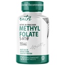 Fusiones de la naturaleza Nutri 5-MTHF L Methylfolate 15MG - 4 Month Supply, 120 Vegan Tablets - Methylated Folate Supplement - Cognitive Function, Heart Health, Prenatal Support - Methylated Folic Acid