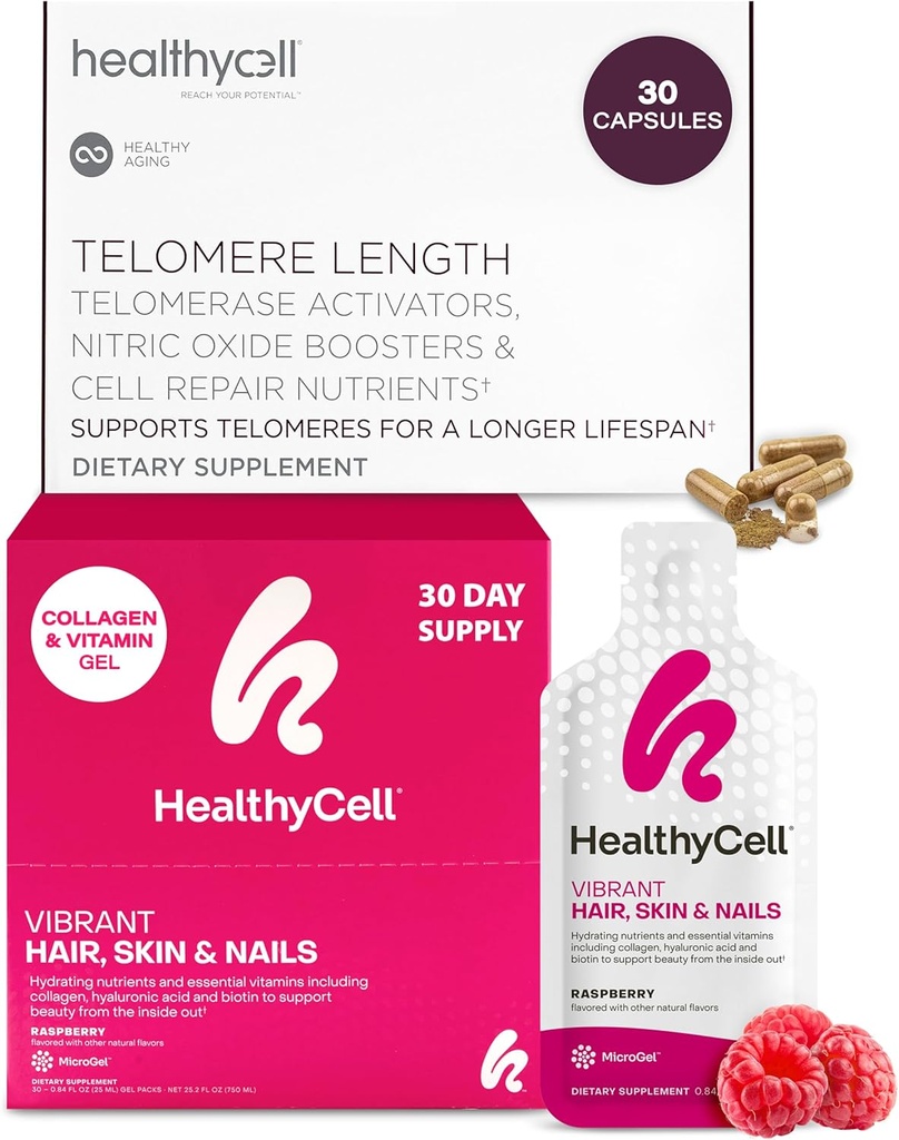 Saludable Telomere Longitud Envejecimiento saludable + Corazón &amp; Vascular Suplementos de Salud para Mujer &amp; Hombre