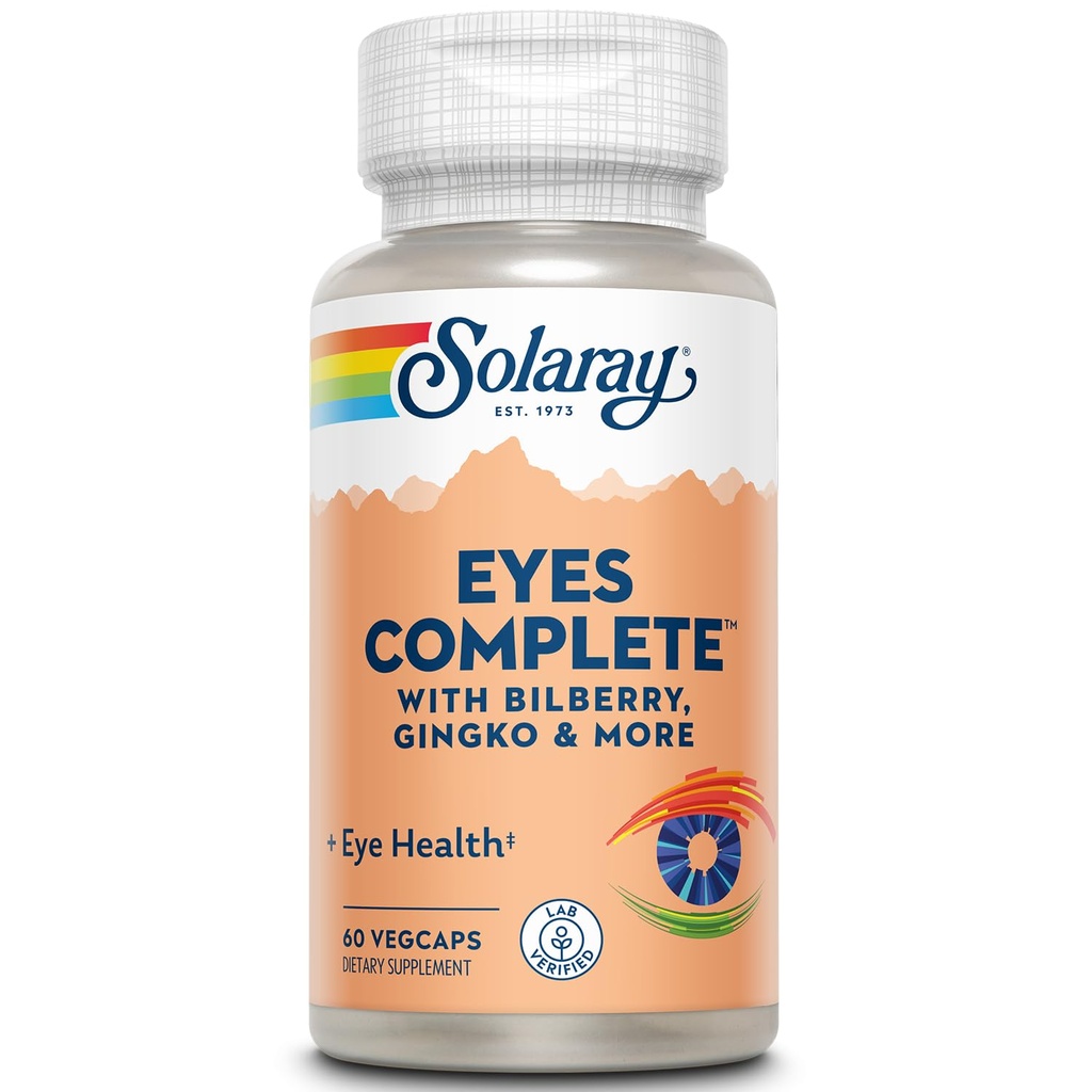 Ojos SOLARAY tan saludables capsules vegetarianos, 60 conteo