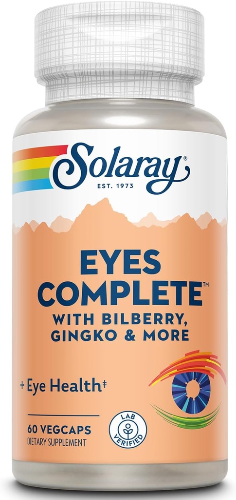 Ojos SOLARAY tan saludables capsules vegetarianos, 60 conteo