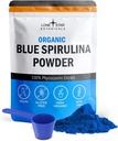 Botánicos de Estrella Solitaria Orgánica Blue Spirulina Powder - 100% Pura Alga Azul-Green, No Fishy Smell, Vegan Superfood for Smoothies & Drinks, Non GMO, Gluten-Free, Vegan