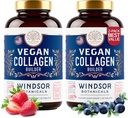 Collagen Vegan para Mujeres y Hombres - Superalimentos orgánicos, Aminoácidos Glycine, Lysine, Proline for Healthy Skin, Hair, Nails - Suplementos de Booster Collagen de base vegetal - 60 Píldoras vegetarianas libres de gluten