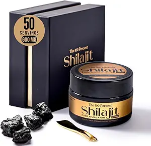 Puro Himalaya Shilajit para Hombres 600mg, 50 Servings - Oro Grado, Lab Test Incluido, Máxima Potencia Ácido Fulvico con 85+ Minerales Trace Extracto de Altitud Mayor