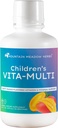 Hierbas de prado de montaña Vita-Multi para niños: Vitamina Blended &amp; Suplemento Mineral - Absorbing rápido Niños líquidos Vitaminas con frutas, verdes y luteína de protección de ojos (16 oz.)
