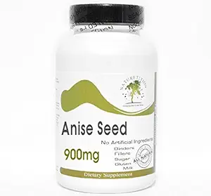 Anise Seed 900mg ~ 180 Capsules - No Additives ~ Naturetition Suplementos