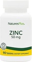 NaturesPlus Zinc - 50 mg, 90 Tablets - Supports Immune Health & General Well-Being - High-Potency Amino Acid Chelate Form - Gluten Free, Vegetarian - 90 Servings