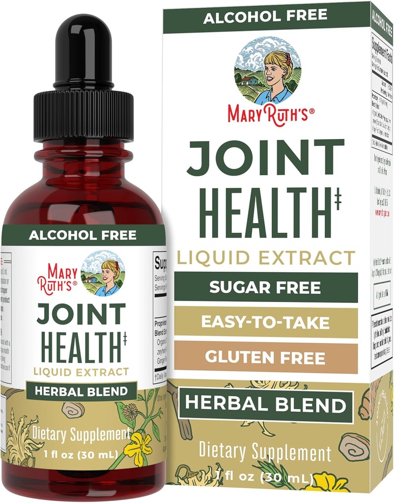 MaryRuth Orgánicas Salud Conjunta Extracto líquido ← Cuatro gotas líquidas Herbal Blend Silencio Ginger Root  Licorice Root ← Cats Claw ← Devils Claw ← Vegan ← No GMO ← Alcohol Free Tincture ← 30 Servings