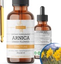 Extracto líquido de Arnica – libre de alcohol, vegano, soporta recuperación muscular " Confort Conjunto, Tintura de absorción rápida, hecha en EE.UU. – 2 Fl Oz