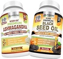 FRESH HEALTHCARE Ashwagandha KSM 66 y Black Seed Oil - Bundle