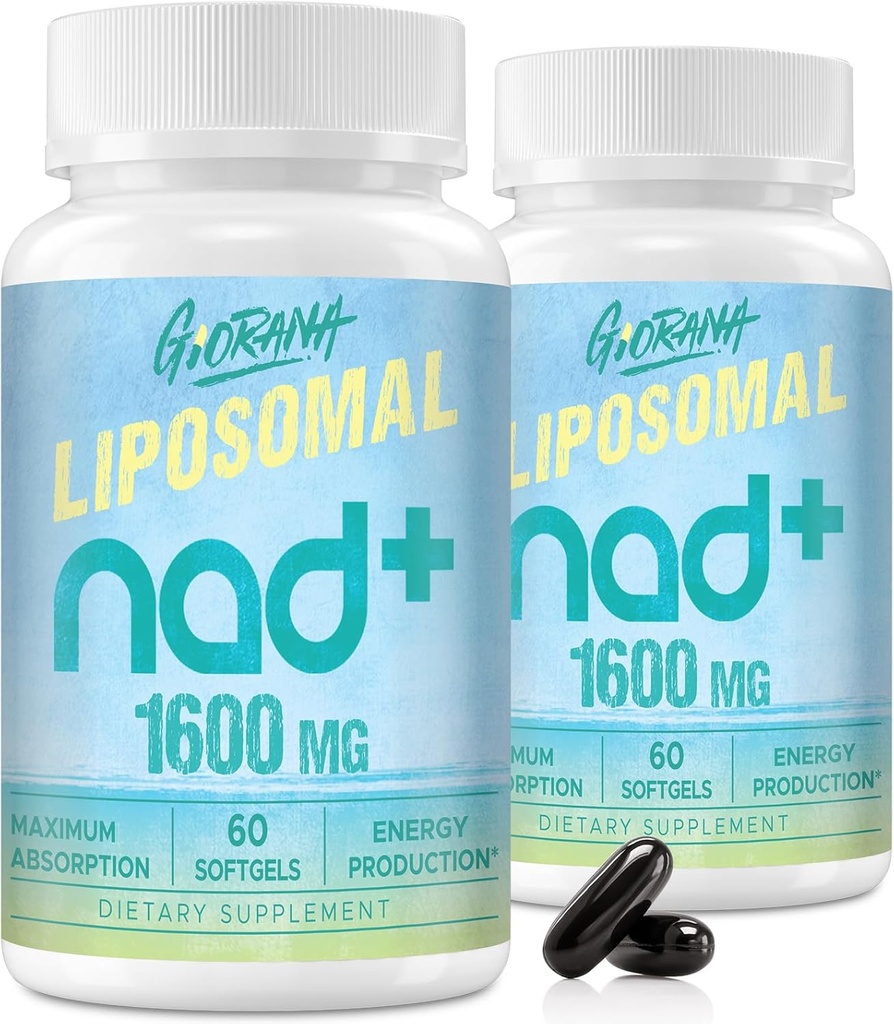 1600 MG Liposomal NAD+ Supplement, NAD+ Boosting Supplement,Superior Absorption, Vitamina B3 for Aging Defense, Longevity, Energy, Repair, Non-GMO, 120 Softgels