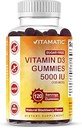 Vitamatic Sugar Free Vitamin D3 5000 UI - 120 Gummies - Gran sabor - Huesos saludables, Mood &amp; Immune System Function - Non-GMO - 120 Servimientos (5000 UI)