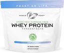 Muscle Feast Grass-Fed Whey Protein Concentrate Powder, All Natural, Hormone Free Pasture Raised Whey Protein Powder for Women &amp; Men, Clean, Non-GMO & Gluten Free Whey Concentrate - Unflavored, 5lb