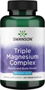 Complejo de magnesio triple de Swanson - 100 cápsulas, 400 mg