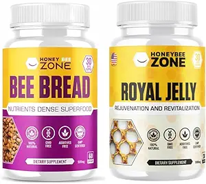 Pan de abeja " Royal Jelly Capsules Natural Superfood Bundle