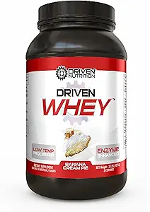 Whey Protein Powder: Delicious, Clean Protein Shake- Mejorar la recuperación muscular con 23 gramos de proteína con BCAA añadido y enzimas digestivas (2 lb, Banana Pie)