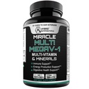 MEGAV-1 Multi-Vitamin, Superfood & Minerals - Daily Multivitamin with Probiotics, Digestive Enzyme, Mushroom Complex for Heart Health, Immune Support, Energy &amp; Stamina - 90 Tablets