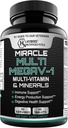 MEGAV-1 Multi-Vitamin, Superfood & Minerals - Daily Multivitamin with Probiotics, Digestive Enzyme, Mushroom Complex for Heart Health, Immune Support, Energy &amp; Stamina - 90 Tablets