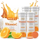 NATURALEZA Vitamina C 1000mg Tablas efervescentes - Potent Immune Support VIT C with Zinc Supplement - Sugar-Free & Vegan Fórmula ← Dissolvable Vitamin C Tablets - Agua Soluble Fizzy Elixir - 40CT