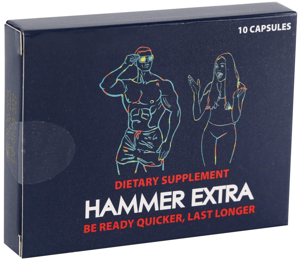 Hammer Extra Fast Acting Male Performance Suplemento para Hombres ← Horny Goat Weed, Tongkat Ali, Ginseng, Maca, Tribulus, Ashwagandha, Vitamina B6 &amp; Magnesium infligir energía, resistencia y resistencia