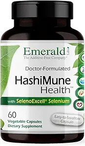 Laboratorios Esmeraldas HashiMune Health - Vegan Thyroid & Immune Support Supplement - Incluye SelenoExcell Selenium & Myo-Inositol - 60 cápsulas vegetales (30-Day Supply)
