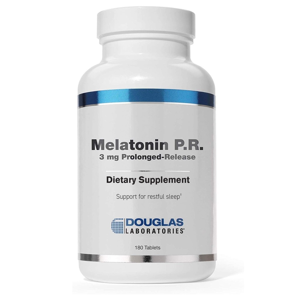 Douglas Laboratories Melatonin Prolonged Release - 3 mg Melatonina - Sleep Support Supplement - for Hormone Balance, Relaxation, Antioxidants & Immune System* - 180 Tablets