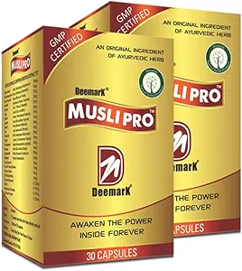 Deemark Musli Pro 60 Capsules for Strength, Stamina & Power TEN 100% Ayurvedic TEN mejora la inmunidad ANTE reduce la tensión