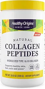 Orígenes saludables Péptidos de colágeno (Grass-Fed, Non-GMO, 3rd Party Tested), 10.6 Oz (300 g)