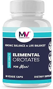 MARS VENUS Stress Relief Supplement with Lithium Orotate Ashwagandha Saffron Berberine Rhodiola Bacopa Fulvic Minerals - Elemental Orotates Mood Support Capsules for Men - 60 Count