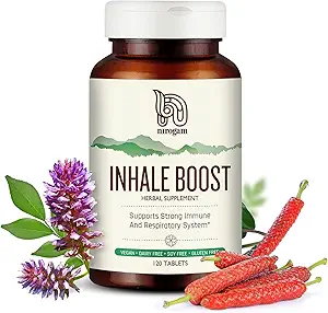 Nirogam Inhale Boost 120 Tablets a Bottle I Lung Support Supplement TEN Lung Health Supplement TEN Lung Detox