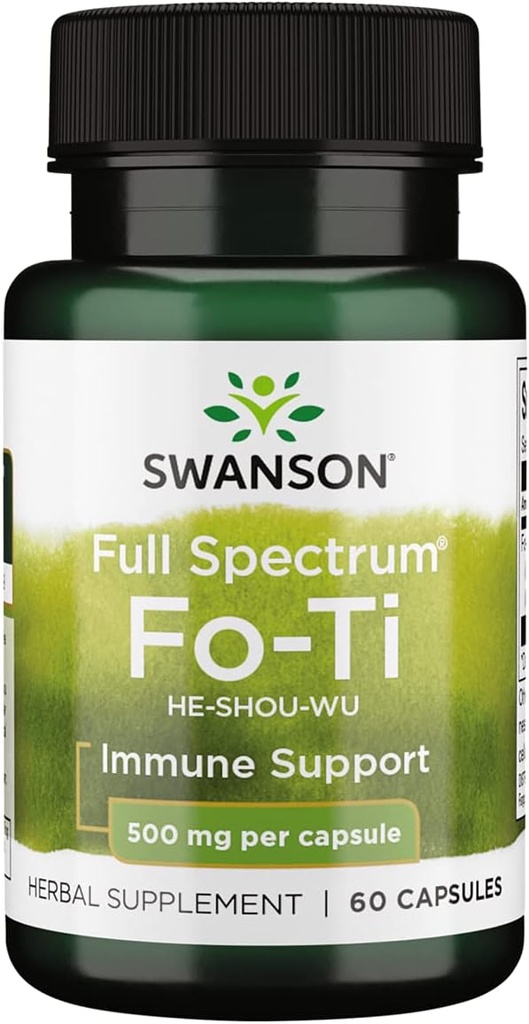 Swanson Fo-Ti 500 Milligrams 60 Capsules