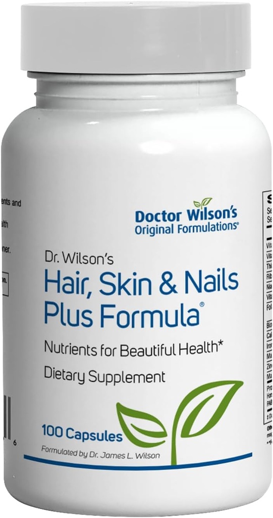Dr. Wilson's Hair, Skin & Nails Plus Fórmula 100 Capsules Nutrient Support for Hair, Skin and Nails