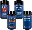 Sheer Ultimate Stack - DHEA Supplement for Men DHEA 100mg & Nitric Oxide Supplement & Sheer Shred & Sheer Alpha