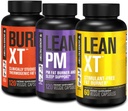 Jacked Factory Burn-XT Clinically Studied Thermogenic Fat Burner (120 cápsulas), Lean PM Nighttime Fat Burner y Sleep Aid (120 cápsulas), Lean-XT Caffeine-Free Weight Loss Suplemento (60 cápsulas)