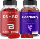 NutraChamps Vitamina B12 Gummies y Elderberry Gummies Bundle