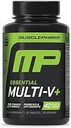 Muscle Pharm Essentials Multi-V+, The Athlete's Multi-Vitamin, Enhanced Energy, Performance & Immune Health, Daily Multivitamin for Men &amp; Women with Minerals Plus Probiotics, 90 Tablets, 30 Servings
