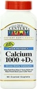 Calcio del siglo XXI, 1000mg Plus Vitamina D, 90 Tabletas (Pack of 4)
