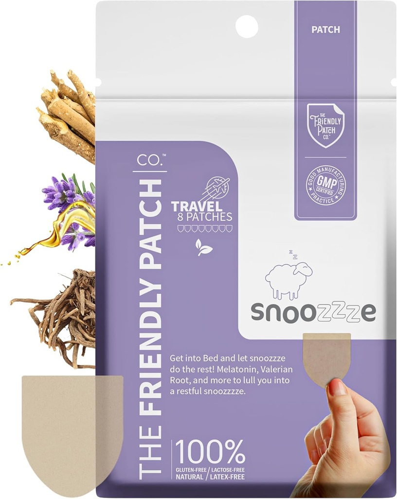 Snooze Patches, The Friendly Patch Snooze Patch, 8 Patches, Wellness Travel Essentials Patch
