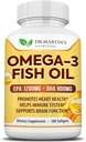 Omega 3 Fish Oil 3750mg Triple Strength TENER EPA 1200mg + DHA 900mg Fatty Acids ← Fish Oil Omega 3 Suplemento TENIDO Promueve un corazón sano, sistema inmunológico, ojos, habilidad &amp; cerebro Función  durable 180 Burpless Softgels